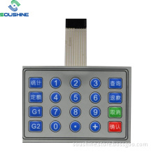 Cash registers membrane switch with circle embossed button